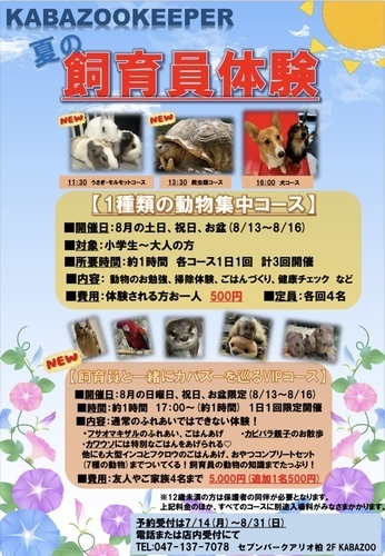 飼育員体験POP