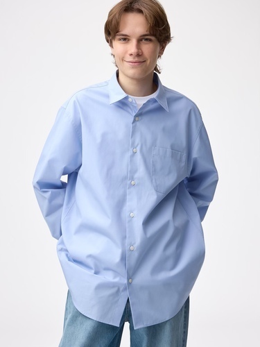 Mイージーケアブロードシャツ